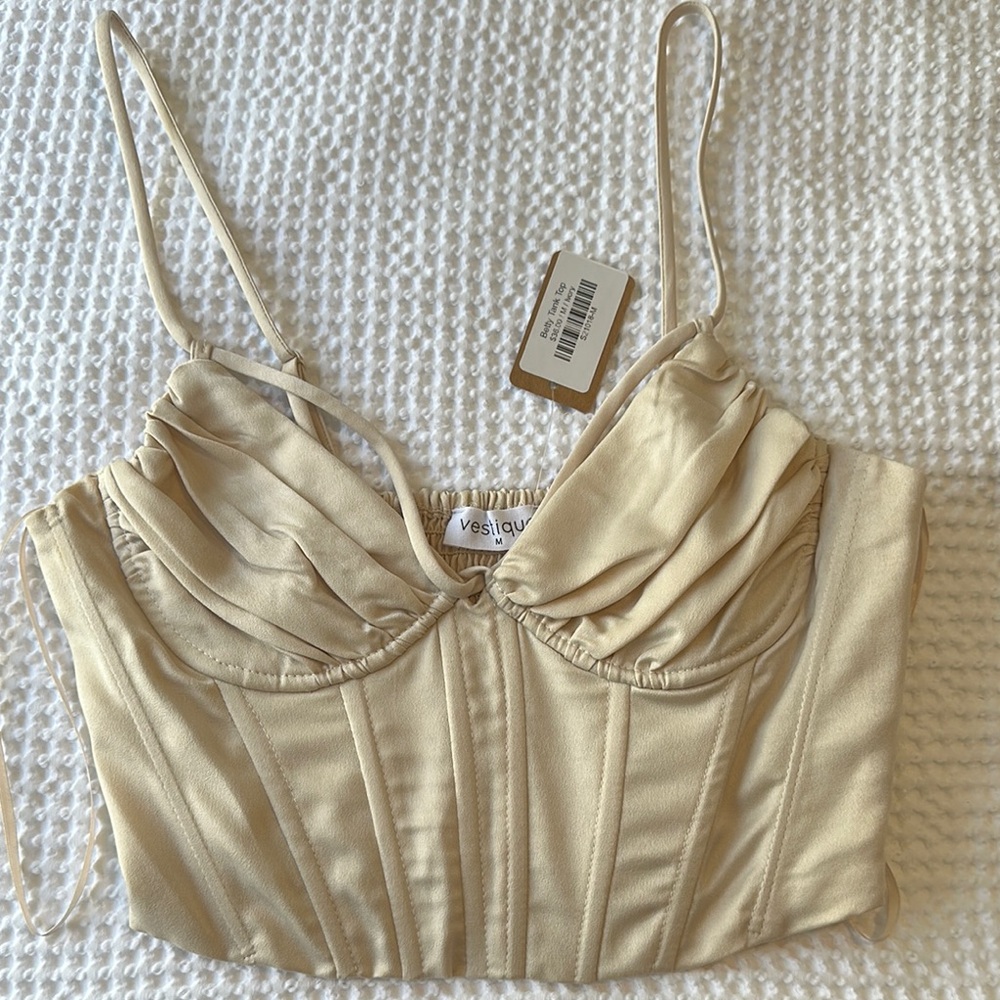 Vestique Cream Bustier Top